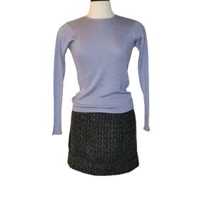 Melange 100% Silk, Sky Blue Long Sleeve Crew Neck Sweater, SIZE M, NWOT